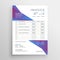 Abstract geometric business invoice template design