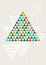 Abstract geometric Christmas tree, vector