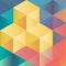 Abstract geometric colorful background from isometric cubes