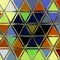 Abstract Geometric continuous Pattern of Colored Triangles.