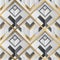 Abstract geometric decor stripes white and golden element