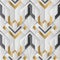 Abstract geometric decor stripes white and golden element