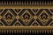 Abstract geometric fabric patterns, black and yellow background. Stylish Thai ornaments