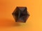 Abstract geometric installation, 3d black Icosahedron