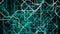 Abstract geometric lined pattern, motion graphics. Animation. Endless quantity of green, blue, and white bended lines
