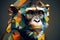 abstract geometric monkey concept created by generative AI