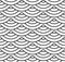 Abstract geometric pattern with wavy lines, stripes. A seamless vector background. Beige and white ornament