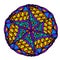 Abstract geometric picture mandala pattern