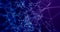 Abstract geometric plexus background in blue and purple connecting dots for tech