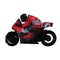 Abstract geometric red motorbike vector