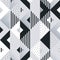 Abstract geometric silver pattern background of square and triangle elements for modern trendy design template. Vector geometry ba