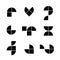 Abstract geometric simplistic icons set, vector symbols.