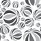 Abstract geometric striped balls pattern. Circular texture