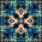 Abstract geometric symmetrical fractal pattern