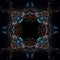 Abstract geometric symmetrical fractal pattern