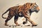abstract geometric tiger concept created by generative AI
