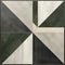 Abstract Geometric Wall Art In Gray, Green, And Beige
