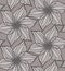 Abstract geometrical gray flower with pointy pedals with dots