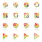 Abstract geometrical icons. Vector logo template