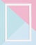 Abstract geometrical pastel blue, teal and pink paper flat lay background. Minimalism, geometry and symmetry template.