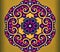 Abstract geometry of modern art. Mystical eastern mandala. floral kaleidoscope traditional design. Psychedelic symmetrical backgro