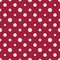 Abstract geometry red and white deco art halftone polka pattern