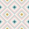 Abstract geometry in retro colors, diamond shapes geo pattern