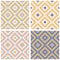 Abstract geometry in retro colors, diamond shapes geo pattern