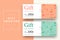 Abstract gift voucher card template. Modern discount coupon or c