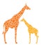 Abstract Giraffe Family