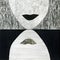 Abstract girl faces mirror contemporary art illustration.