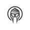 Abstract gladiator warrior vector logo icon.