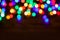 Abstract glare circular bokeh background of Christmas light