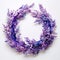 Abstract Glass Lavender Wreath Sculpture