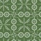 Abstract glasses geometric pattern in a line art style on green background. Editable vector format