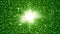 Abstract Glistening Light Rays and Particles Blast in Green Background