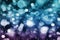 Abstract glitter blue and purple bokeh glow in the dark on black background, for decorating a website or using as a wallpaper Or