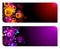 Abstract glittering banners