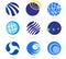 Abstract globes, spheres, circles icons