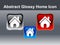 Abstract glossy home icon button
