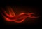 Abstract glow red wave stripe on dark background, fire concept, vector illustration
