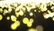 Abstract glowing gold dust particles endless animation. Glitter luxury premium seamless loop background