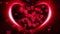 Abstract glowing heart and particle reveal