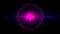 Abstract glowing and pulsating pink sphere consuming energy isolated on black background, seamless loop. Animation