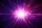 Abstract glowing purple light effect with sparkling rays