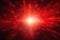 Abstract glowing red light effect with sparkling rays