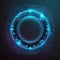 Abstract of glowing scifi futuristic circle in HUD head-up cyber concept.