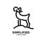 Abstract Goat sheep rams line stand logo icon designs vector simple illustrationa