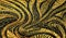 Abstract gold background, fantastic golden metal floral patterns wallpaper. Generative Ai