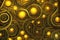 Abstract gold background, fantastic golden metal spiral pattern wallpaper. Generative Ai
